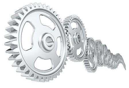 Abstract cog wheels  White background の写真素材