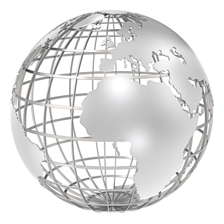 The Earth, frame structure of steel  Isolated  の写真素材