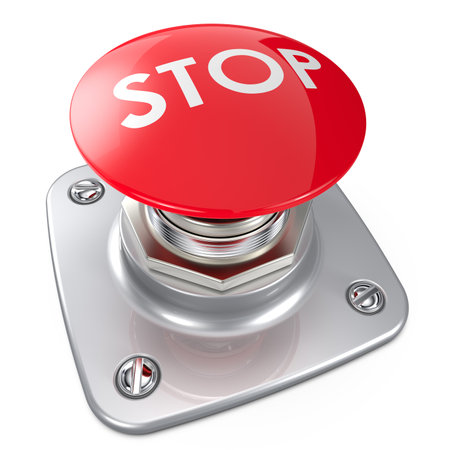 Red STOP button   の写真素材