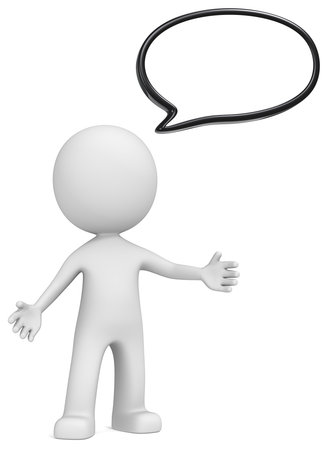 Speech Bubble  The Dude and Speech Bubble  Black, Copy space の写真素材