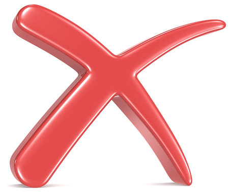 Red Cross mark, white background の写真素材