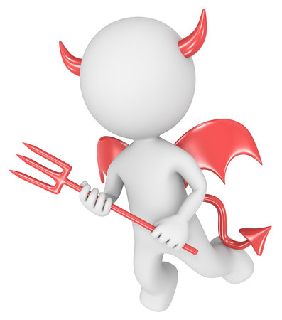 The devil  Dude the Devil  3D little human character  Isolated の写真素材