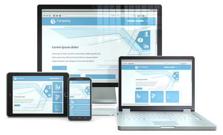 Responsive Web Design RWD concept with smartphone,laptop,screen and tablet computer No branded Responsive Web Design RWD concept with smartphone,laptop,screen and tablet computer No branded