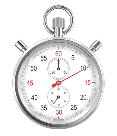 Isolated Stopwatch. Classic stopwatch. Isolated with Clipping path.の写真素材