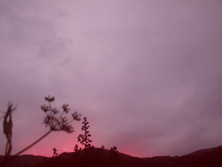 fire in the cloudの写真素材