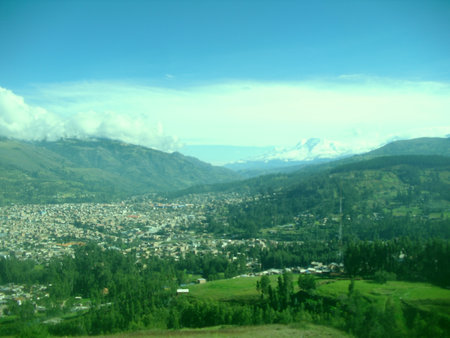 city of Huaraz Peruの写真素材