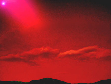 illusion of skyの写真素材