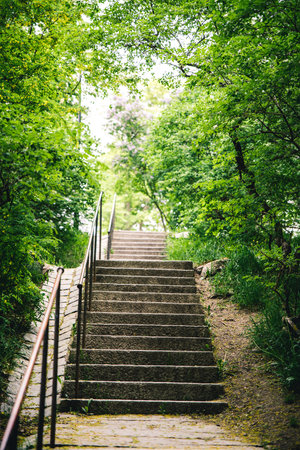 Path up to Observatoriekullen in Stockholm Sweden. Beautiful paths up to an extraordinary view of...