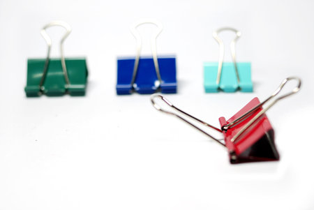 Multicoloured Office Clip on white background