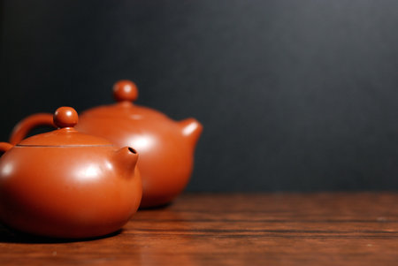 Oriental tea setの写真素材