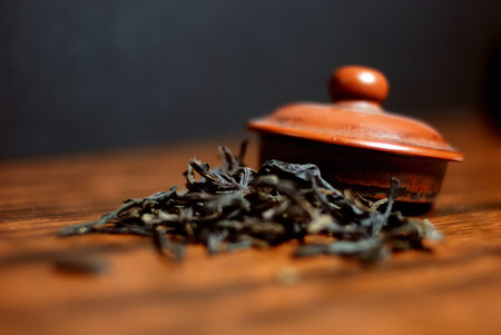 Oriental tea set and Green tea