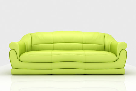 Modern sofa on White Backgroundの写真素材