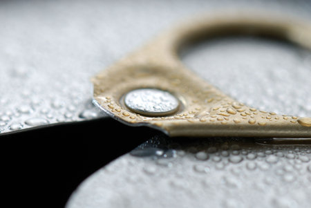 Close up of a Soda Can with Pull Tab and Condensationの写真素材