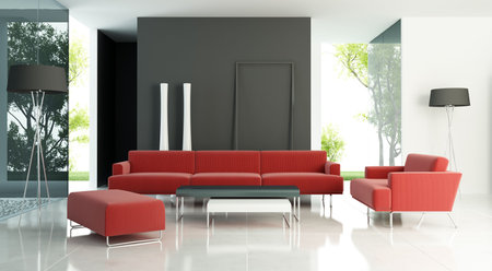 modern drawing room,3d rendering の写真素材
