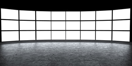 Several light box with blank spaceの写真素材