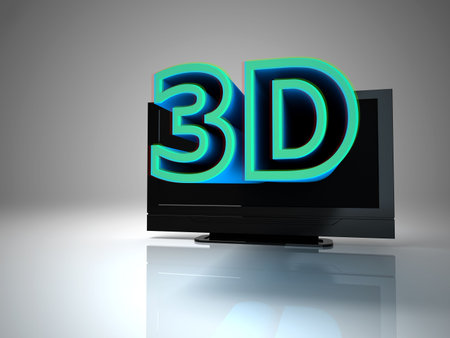 3D TV concept image. の写真素材