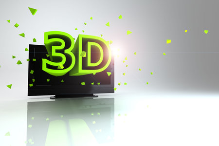 3D TV concept image. の写真素材