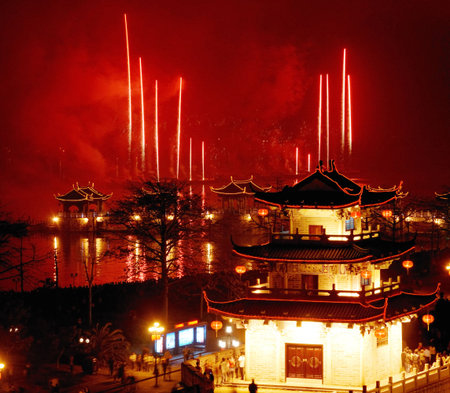 beautiful fireworksのeditorial素材