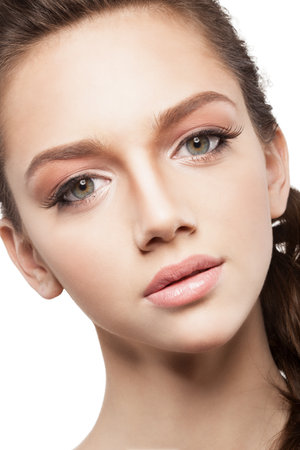 Beautiful elegance girl with beauty shiny makeupの写真素材