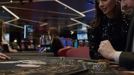 blackjack in an elite casinoの写真素材