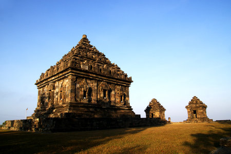Ijo temple is a Hindu temple located in Yogyakarta, Indonesia. The temple was built between 10th to 11th centuryの写真素材