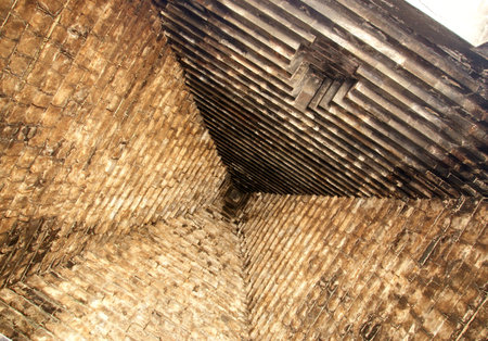 The roof of Mendut Temple, near Borobudur Temple, Java, Indonesiaのeditorial素材