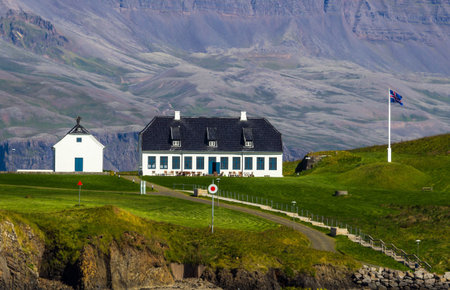 Videy Island just outside Reykjavik city, Iceland のeditorial素材