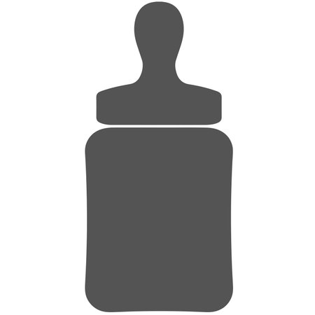 Baby feeding bottle as a simple illustration. Flat style icon.のイラスト素材