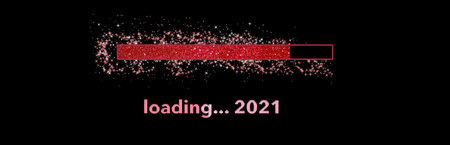 Happy New Year 2021 greeting card