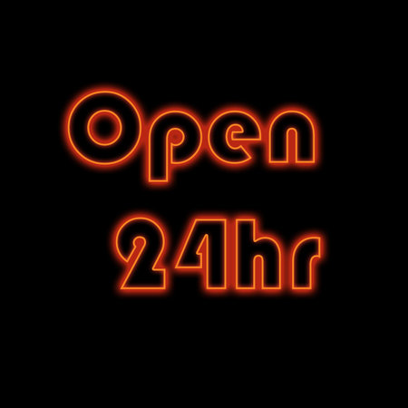 Glowing neon open sign welcoming in customers