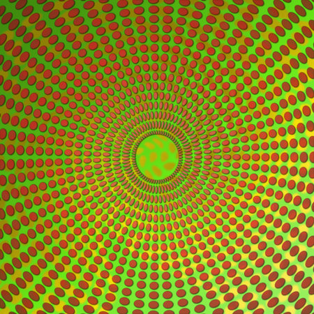 Circle illustration with many different colors in abstract form