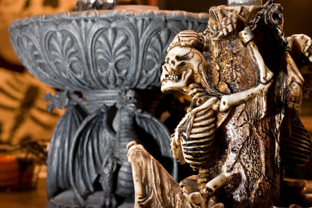 Two Prisoners are chained up onto a poleの写真素材