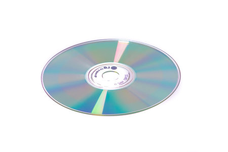 Isolated computer disk on a white backgroundの写真素材