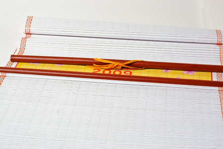 Chinese style of calendar for 2009 the year of the oxの写真素材