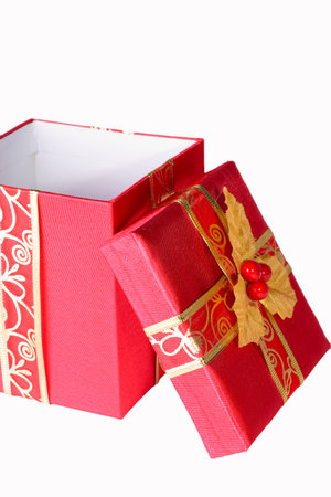 Red gift box ready for a special occasion
