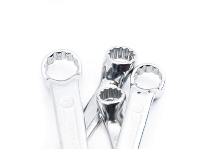 Set of ring end wrenchesの写真素材