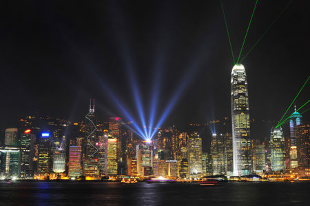 Hongkong skylineの写真素材