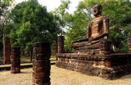 Ancient Buddha Statue, Thailandの写真素材