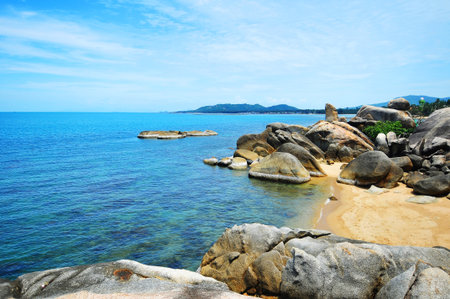 Koh Samui,The picturesque pile of rocks on the beach,Thai islandの写真素材