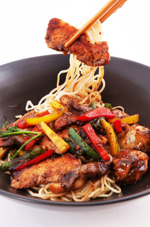 Stir-fried noodles , Chinese cuisine の写真素材