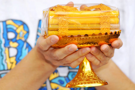 Ordained a priest,buddhist in Thailandの写真素材