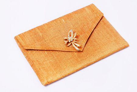 Thai handmade silk invitation cardの写真素材