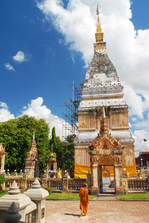 Wat Phra That Phanom,northeastern of Thailandの写真素材