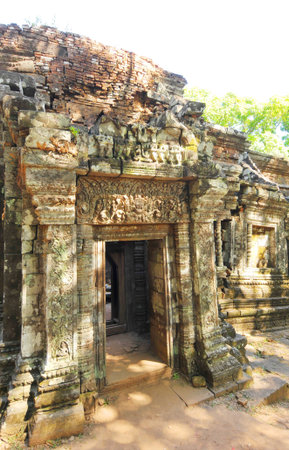 Vat Phou  Wat Phu  temple The ruined Khmer temple complex in southern Laos の写真素材