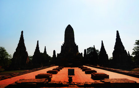 Temple wat Chaiwatthanaram of Ayuthaya Province Thai のeditorial素材