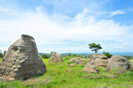 Viewpoint on high mountain の写真素材