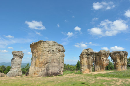 Mor Hin Khao, the stone henge of Thailand at Chaiyaphum province  の写真素材