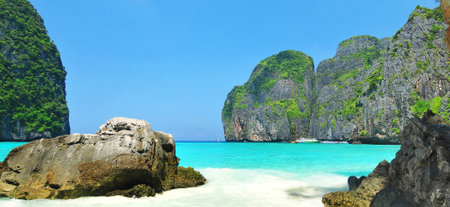 Maya bay of Phi-Phi island,Krabi,Thailandの写真素材