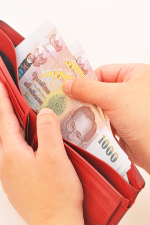 Wallet full of money, concept of wealth の写真素材