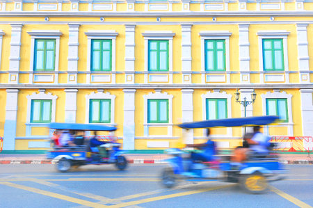 Tuk-tuk in motion blur, Bangkok, Thailand 